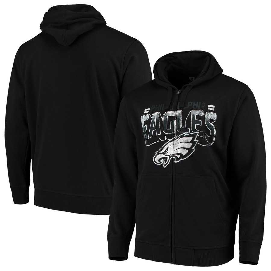 Men's Philadelphia Eagles G III Sports by Carl Banks Perfect Season Full Zip Hoodie Black,We sell and wholesale Men's Philadelphia Eagles G III Sports by Carl Banks Perfect Season Full Zip Hoodie Black on line form chian!